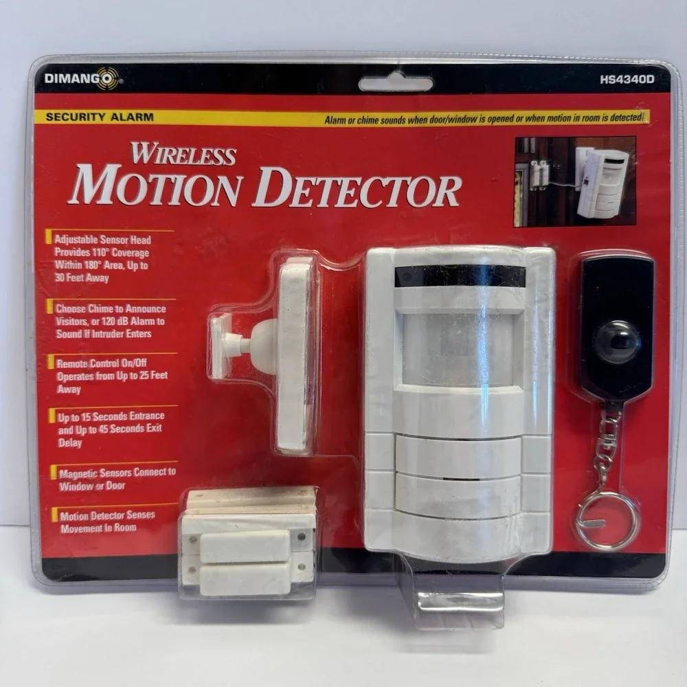 DIMANGO Security Alarm Wireless‎ Motion Detector HS4340D NEW Unopened